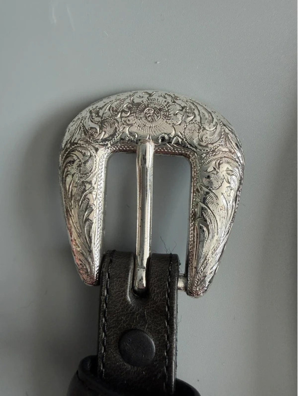 Real leather Tony Lama belt with silver details - stunning - Picture 4 of 8